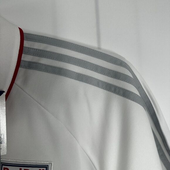 NEW adidas MLS Men's New York Red Bulls Climalite Coaches Polo Golf White XL NEW - Picture 9 of 13